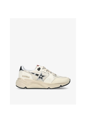 Womens Golden Goose Running Sole 11894 Suede and Mesh Low-Top Trainers