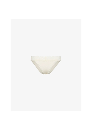 Womens Calvin Klein Attraction Lace-Waistband Stretch-Woven Briefs