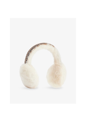 Womens UGG Tasman Contrast-Stitch Band Sheepskin Earmuffs