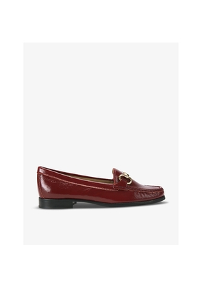 Womens Carvela Comfort Click Snaffle-Trim Flat Patent-Leather Loafers