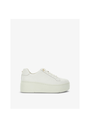 Womens Dune Episode 2 Flatform-Sole Leather Low-Top Trainers