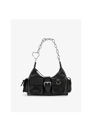 Womens The Kooples Amelia Chain-Handle Leather Shoulder Bag