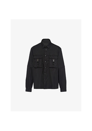 Mens Prada Re-Nylon Brand-Plaque Nylon Shirt