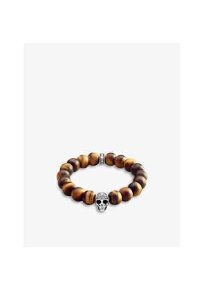 Womens Thomas Sabo Power Sterling Silver and Tiger's Eye Beaded Bracelet