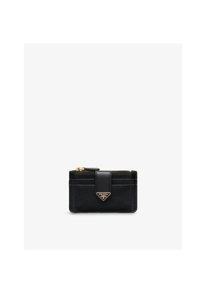 Womens Prada Logo-Plaque Card Holder