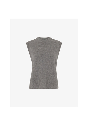 Womens Whistles Sleeveless Relaxed-Fit Wool Top