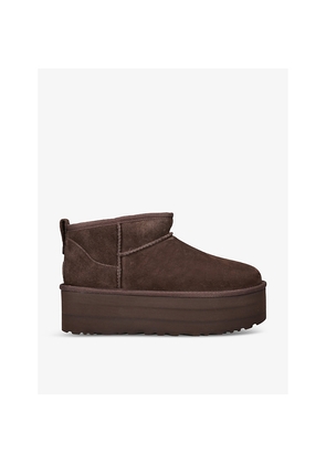 Womens UGG Classic Ultra Mini Platform Suede Boots