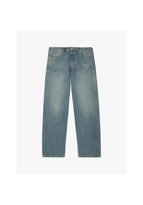 Mens The Kooples Light-Wash Straight-Leg Mid-Rise Denim Jeans