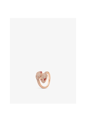 Bvlgari Serpenti Seduttori 18ct Rose-Gold, 0.56ct Brilliant-Cut Diamond and Rubellite Ring