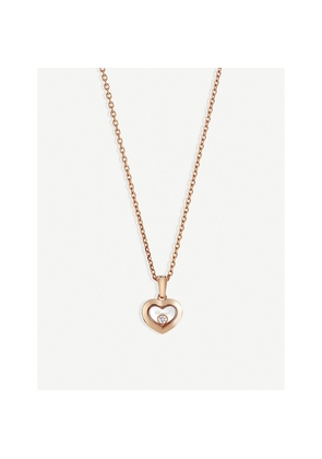 Chopard Happy Diamonds Icons 18ct Rose-Gold and Diamond Pendant