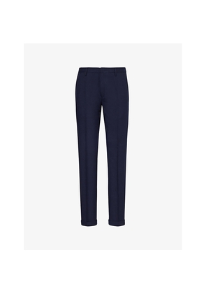 Mens Paul Smith Brushed-Texture Slim-Fit Stretch-Cotton Trousers