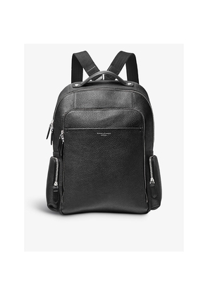Aspinal Of London Reporter Zipped Pebbled Leather Backpack