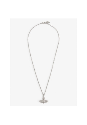 Womens Vivienne Westwood Jewellery Mini Bas Relief Brass and Cubic Zirconia Pendant Necklace