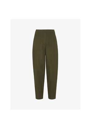 Womens Whistles Barrel-Leg Loose-Fit Linen Trousers