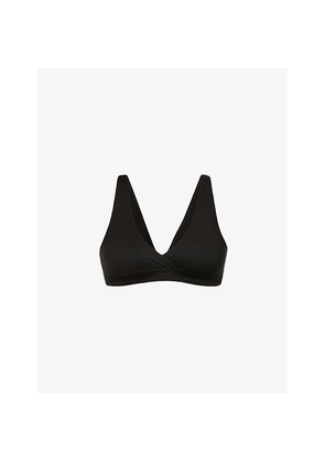 Womens Bumpsuit Maternity The Comfy Reversible Stretch-Woven Bra