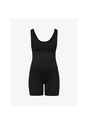 Womens Bumpsuit Maternity The Support Postpartum Stretch-Woven Bodysuit