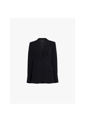 Womens Theory Staple Single-Breasted Woven Blazer