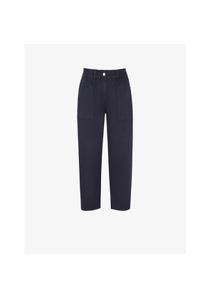 Womens Whistles Tessa Cropped Mid-Rise Cotton Trousers