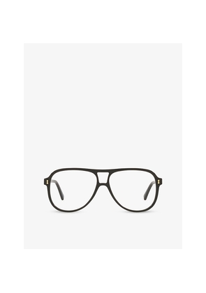Womens Gucci Gg1044O Aviator-Framed Acetate Optical Glasses