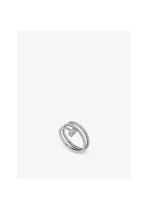 Cartier Juste Un Clou 18ct White-Gold Diamond-Paved Double Ring