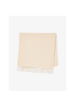 Mens Sandro Fringed-Trim Wool and Cashmere-Blend Scarf