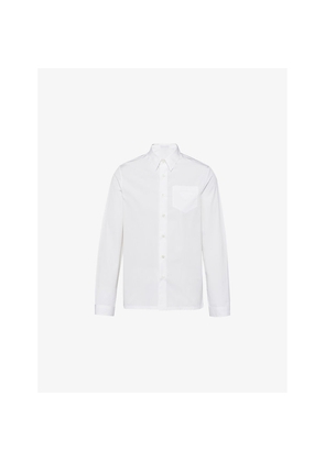 Mens Prada Logo-Patch Boxy-Fit Cotton Shirt