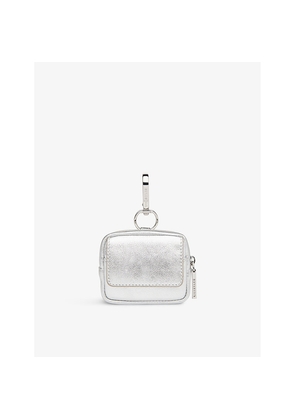 Womens Whistles Bibi Metallic-Leather Keyring