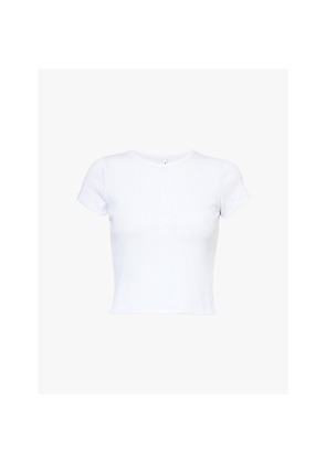 Womens Cou Cou Intimates The Baby Tee Pointelle Cotton T-Shirt