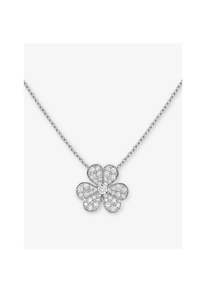 Van Cleef & Arpels Frivole 18ct White-Gold and 0.8ct Diamond Pendant Necklace