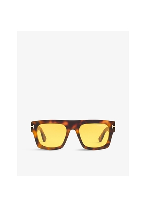 Womens Tom Ford Ft0711 Fausto Square-Frame Acetate Sunglasses