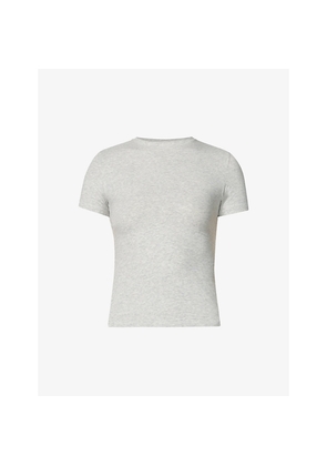 Womens Skims Scoop-Neck Stretch-Cotton T-Shirt