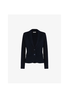 Womens Whistles Slim-Fit Single-Breasted Cotton-Jersey Jacket