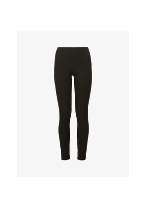 Womens Joseph Gabardine Mid-Rise Stretch-Woven Leggings