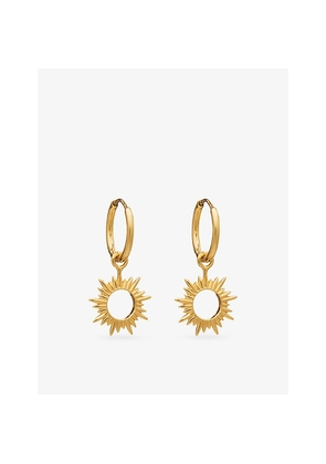 Womens Rachel Jackson Eternal Sun Mini 22ct Gold-Plated Sterling-Silver Hoop Earrings