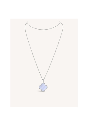 Van Cleef & Arpels Magic Alhambra White Gold and Chalcedony Necklace