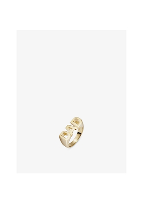 Womens Maria Black Dad 18ct Yellow Gold-Plated Sterling-Silver Ring