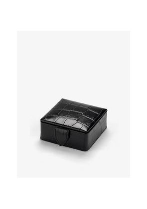 Aspinal Of London Croc-Embossed Leather Stud Box