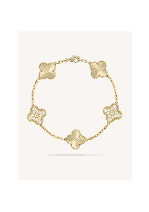 Van Cleef & Arpels Vintage Alhambra 18ct Yellow-Gold and Diamond Bracelet