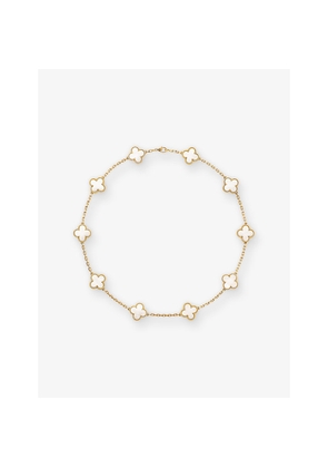 Van Cleef & Arpels Vintage Alhambra Yellow-Gold and Mother-Of-Pearl Necklace