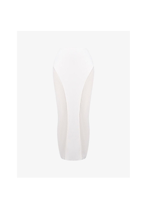 Womens Mistress Rocks Mesh-Panel High-Rise Stretch-Jersey Maxi Skirt