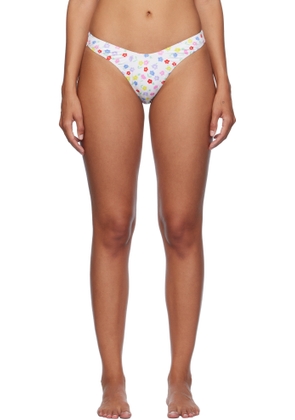 Frankies Bikinis White Suki Floral Classic Bikini Bottom
