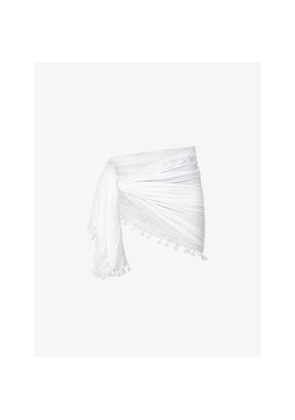 Womens Seafolly Tasselled Self-Tie Cotton Gauze Sarong