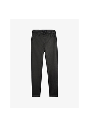 Womens The Kooples Skinny-Leg High-Rise Faux-Leather Trousers
