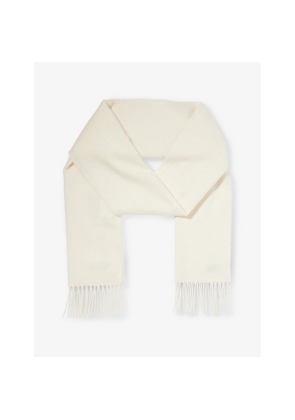 Johnstons Of Elgin Knitted-Texture Fringed-Trim Cashmere Scarf