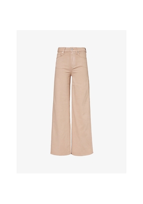 Womens Paige Sasha Vintage-Wash 32' Wide-Leg Mid-Rise Denim Jeans