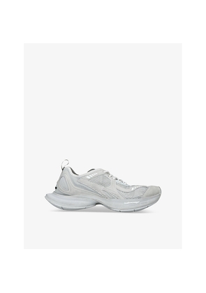 Mens Balenciaga Circuit Faux-Leather and Mesh Low-Top Trainers