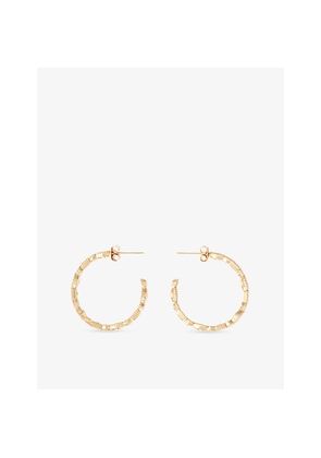 Maje Crystal-Embellished Brass Hoop Earrings