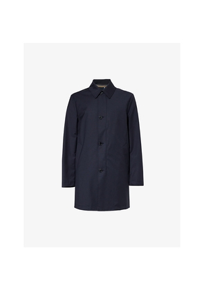 Mens Paul Smith Spread-Collar Detachable-Gilet Regular-Fit Wool Coat