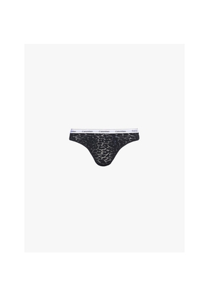 Womens Calvin Klein Modern High-Leg Lace Thong