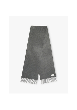 Mens Johnstons Of Elgin Fringed Brushed-Cashmere Scarf